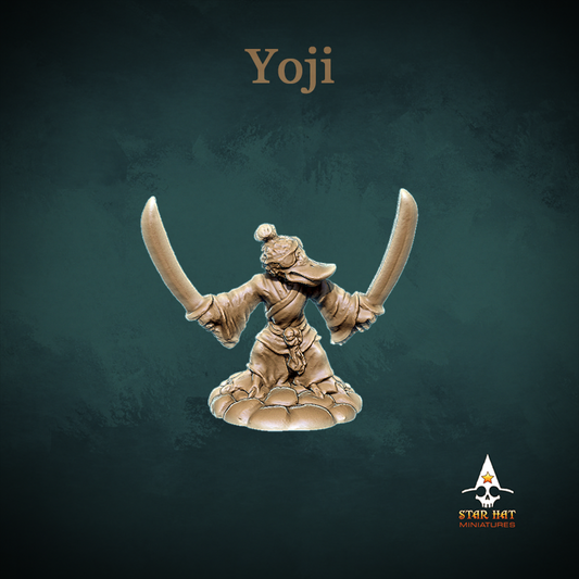 Yoji Duck-Folk, Aarakocra Khanard Eastern Monk and Sword Saint, Master Martial Artist by Star Hat Miniatures for Tabletop Games, Dioramas and Statues, Available in 15mm, 28mm, 32mm, 32mm heroic, 54mm and 75mm Statue Scale