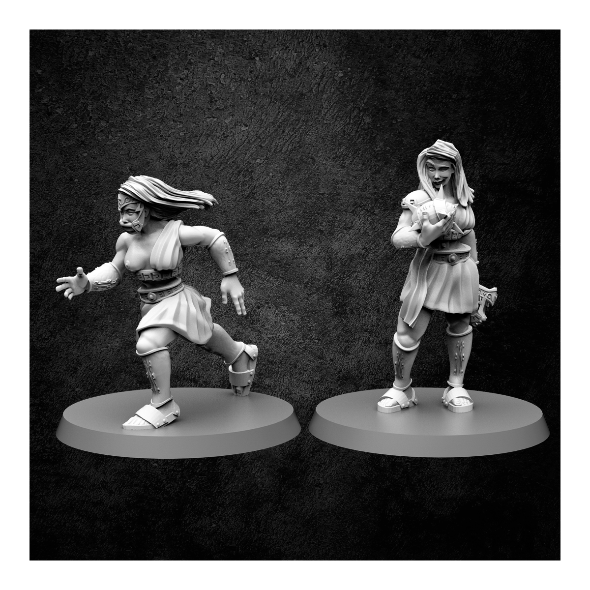 Greek Amazon Wonderful Women Fantasy Football Team by Rako Vendetta Miniatures for Tabletop Games, Dioramas and Statues