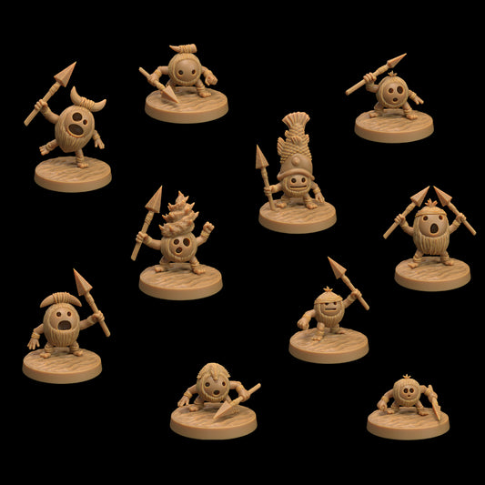 Kakamora (Coconutfolk, 10 models, 32mm scale) - The Dragon Trappers Lodge