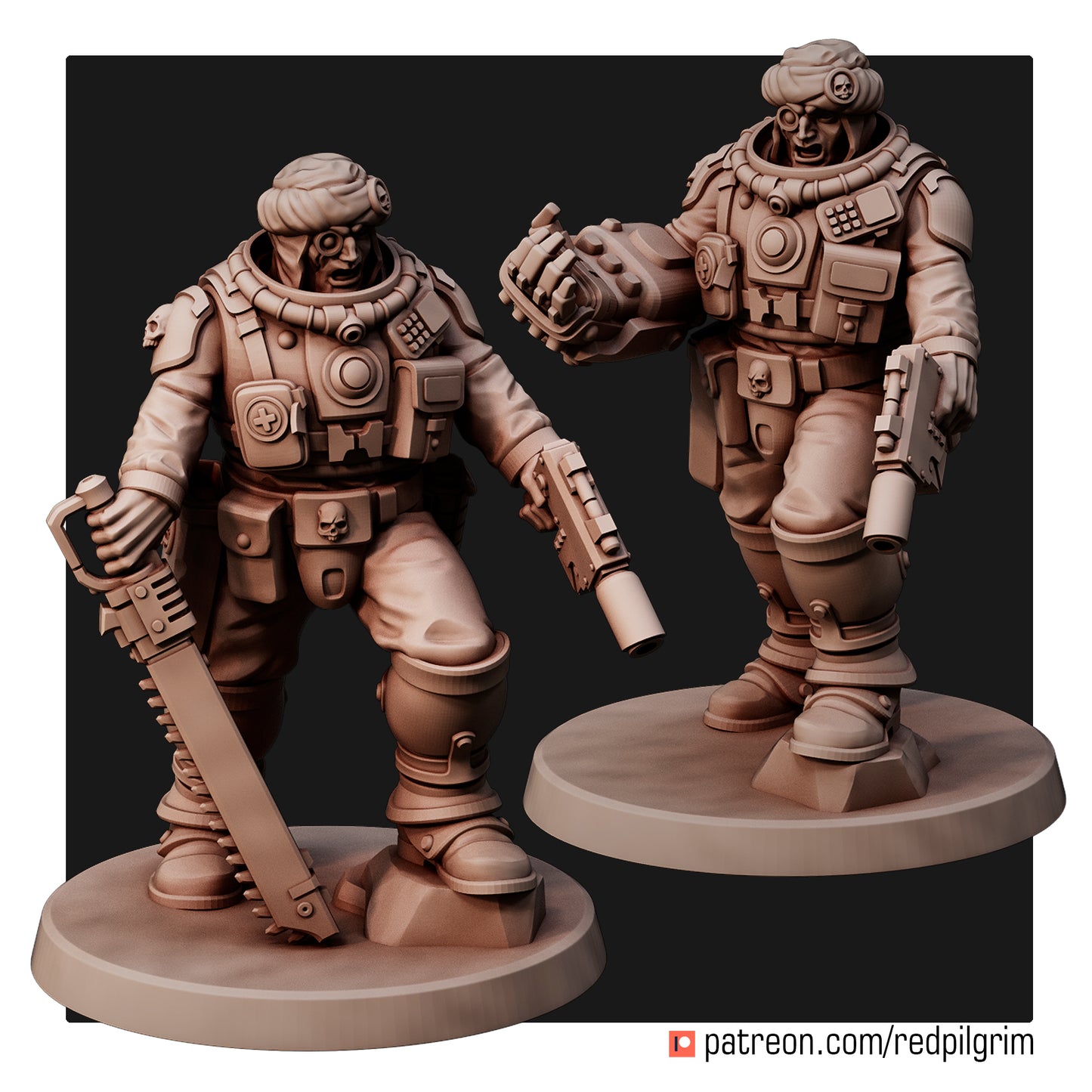 Desert Hawks Command Team Human Defense Force Elite Squad of five Available in bits. 32mm Scale for popular wargames.