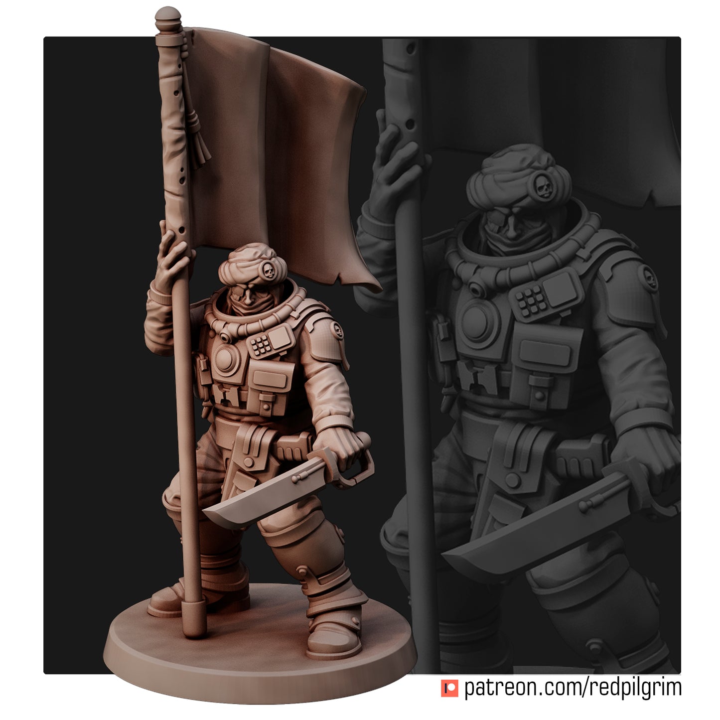 Desert Hawks Command Team Human Defense Force Elite Squad of five Available in bits. 32mm Scale for popular wargames.