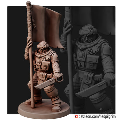 Desert Hawks Command Team Human Defense Force Elite Squad of five Available in bits. 32mm Scale for popular wargames.