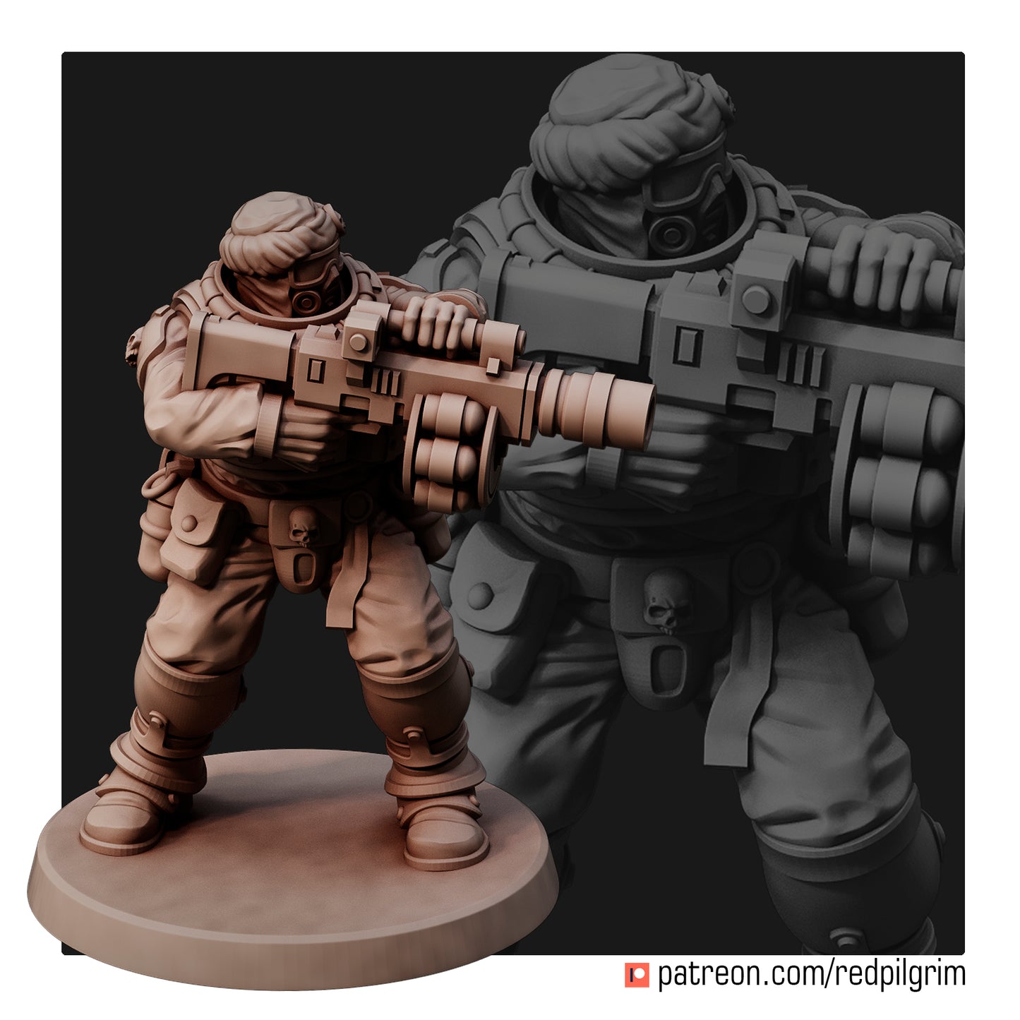 Desert Hawks Command Team Human Defense Force Elite Squad of five Available in bits. 32mm Scale for popular wargames.