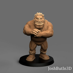 Fezzik Da Biggest (Large) Orc Grapplaz Professional Wrestler from Space with Charisma by JoshButin3D Games for Tabletop Games, Dioramas and Statues, Available in 15mm, 28mm, 32mm, 32mm heroic, 54mm and 75mm Statue Scale