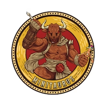 D20 Fighter Construct Hero (Small) by Minitaurus for Tabletop Games, Dioramas and Statues, Available in 15mm, 28mm, 32mm, 32mm heroic, 54mm and 75mm Statue Scale