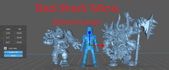 Gitman Orc Grapplaz Professional Wrestler from Space and Pride of the Space Canada by JoshButin3D Games for Tabletop Games, Dioramas and Statues, Available in 15mm, 28mm, 32mm, 32mm heroic, 54mm and 75mm Statue Scale