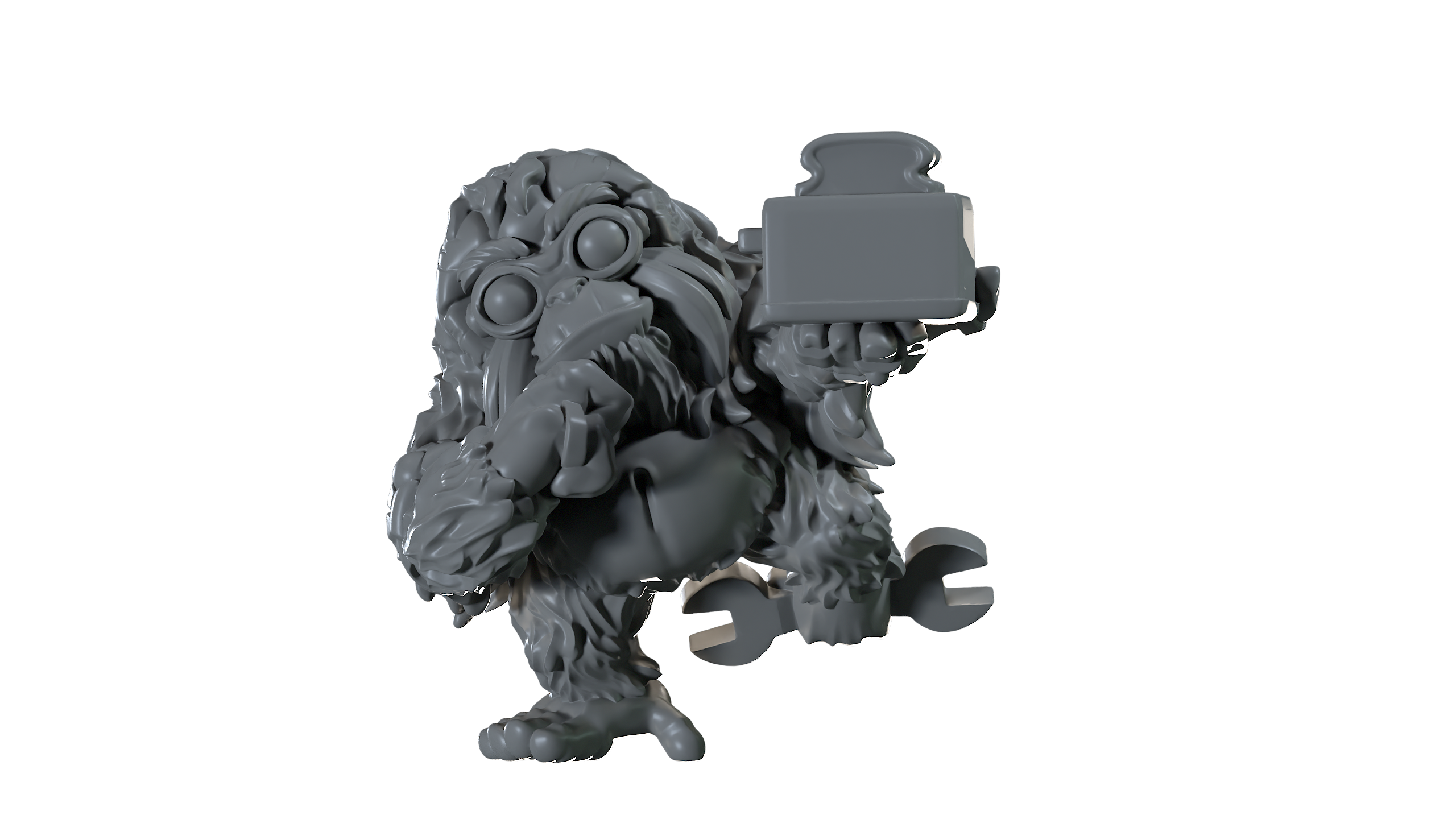 Orangutan Engineer of the Imperial Inquisition by Marchen Attalier proxy for 15mm, 20mm, 28mm, 32mm, Heroic and 54mm Tabletop games and dioramas
