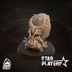 Squirrel Bourne The First Fantasy Football Star Player Sculpted by Ugni Miniatures for Tabletop Games, Dioramas and Statues