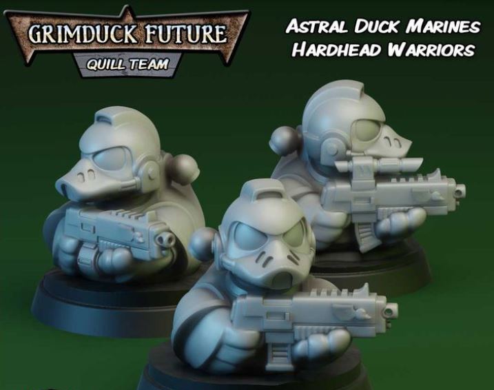 Astral Marine Hardhead Warriors - Intercessor Rubber Duck Parody- 32mm