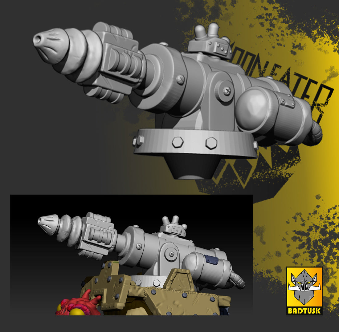 Snail Can Goblin Artillery Beast Sculpted by Bad Tusk Miniatures for Tabletop Games, Dioramas and Statues